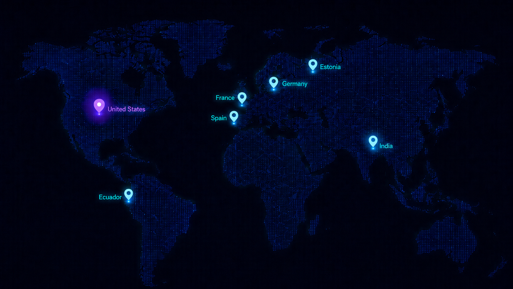 Carte du monde du réseau ICE Theaters